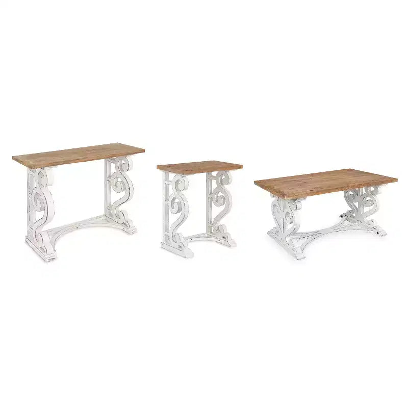 Tavolino da Caffè Rettangolare Ruggine – Struttura in Legno, Piano in MDF, 1–4 Posti a Sedere